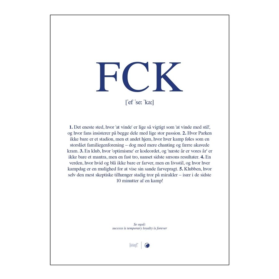 Citatplakat FCK Definition 70x100 cm
