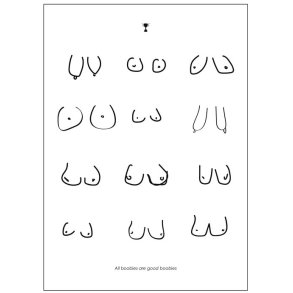 Poster & Frame Prints Please Plakat Boobies 50x70 cm
