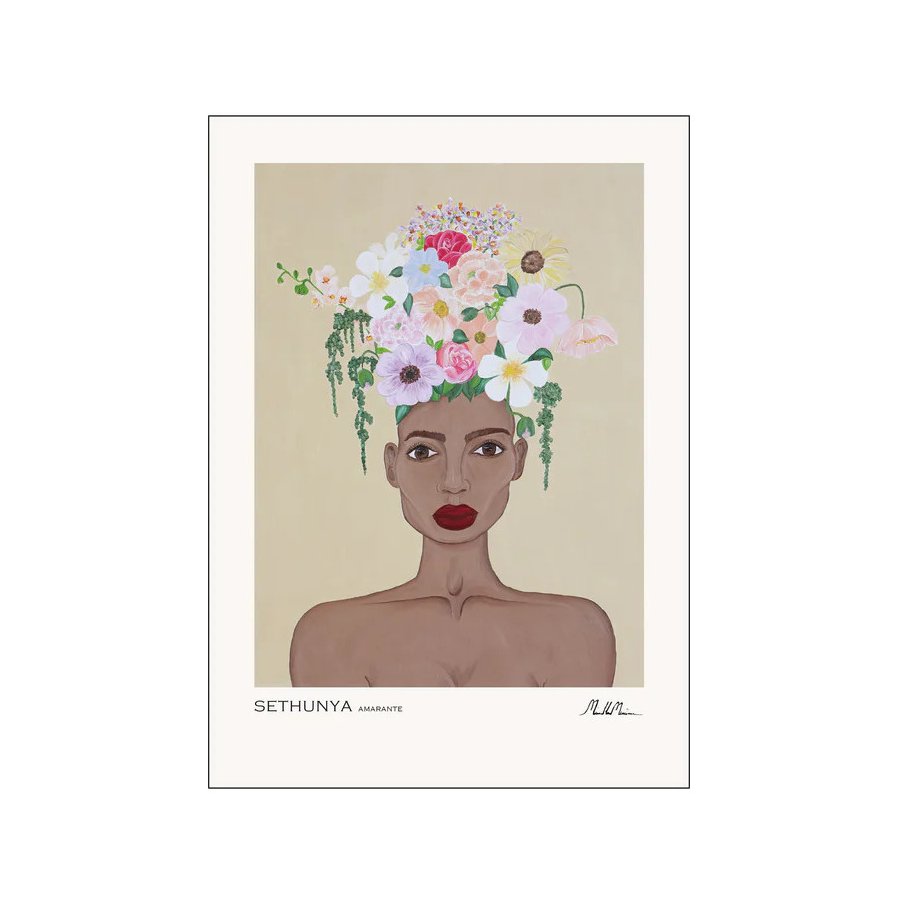 Poster & Frame Morais Artworks Poster Sethunya 50x70 cm, Amarente