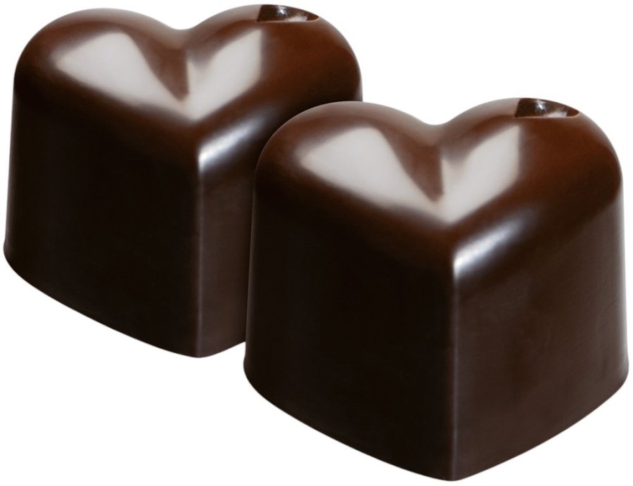 Silikomart Herzform fr 15er Set 2,5 cm, Braun