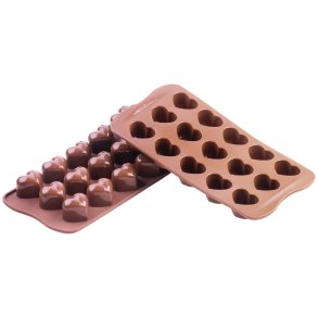 Silikomart Herzform fr 15er Set 2,5 cm, Braun