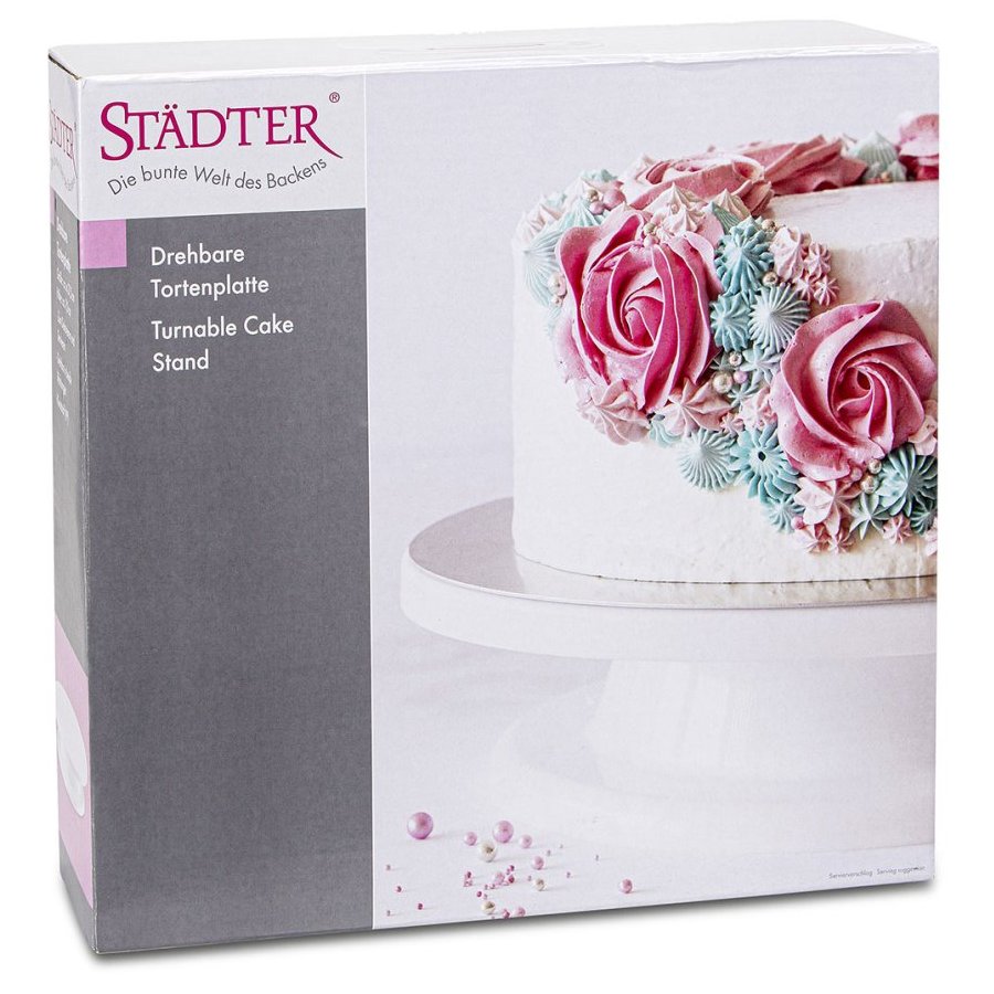 Städter Drejeligt Kagefad 27,5 cm, Hvid