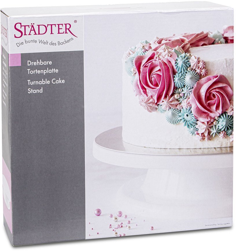 Städter Drejeligt Kagefad 27,5 cm, Hvid