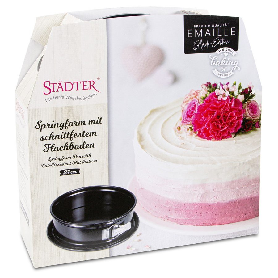 Städter Emaille Springform 24 cm, Sort