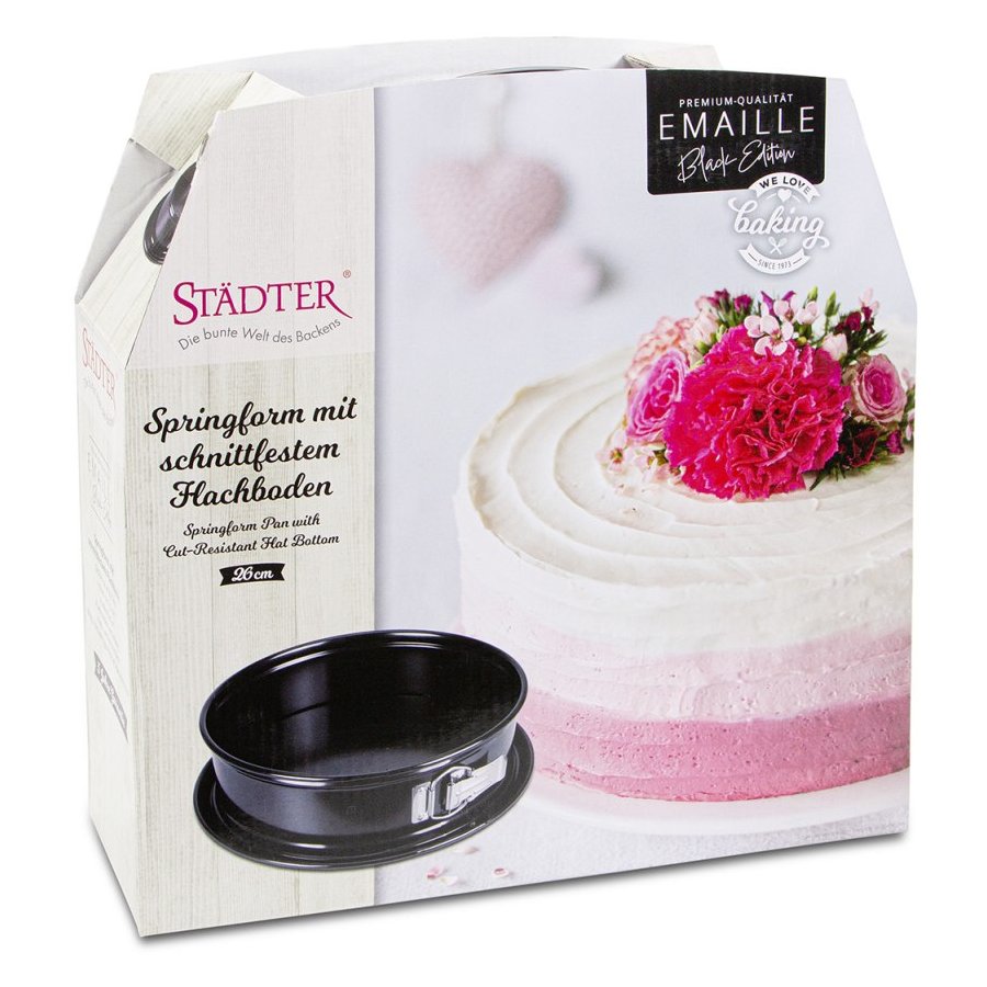 Städter Emaille Springform 26 cm, Sort
