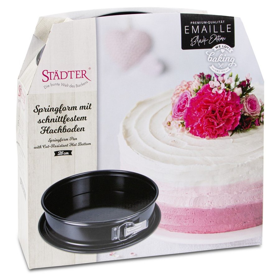 Städter Emaille Springform 28 cm, Sort