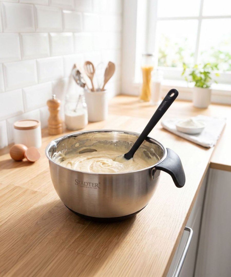 St�dter R�hrsch�ssel mit Griff 2,3 L, Edelstahl