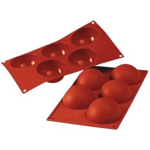 Silikomart Classic Halbkugelfrmige Form 8 cm, Rot