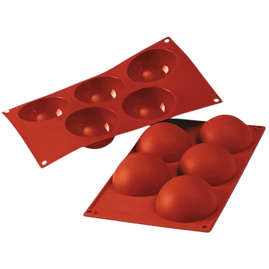 Silikomart Classic Halvkugleform 8 cm, Rd