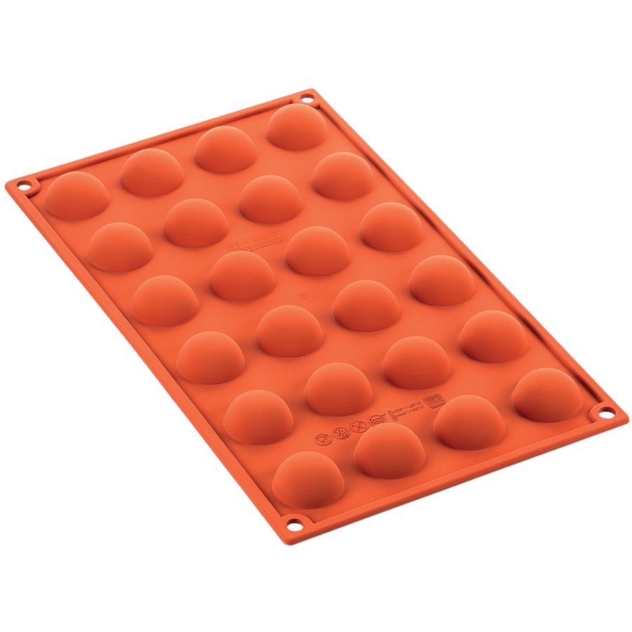 Silikomart Classic Halvkugleform 3 cm, Rd