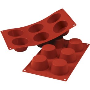 Silikomart Classic Muffinform fr 6 Stk. 6,9 cm, Rot