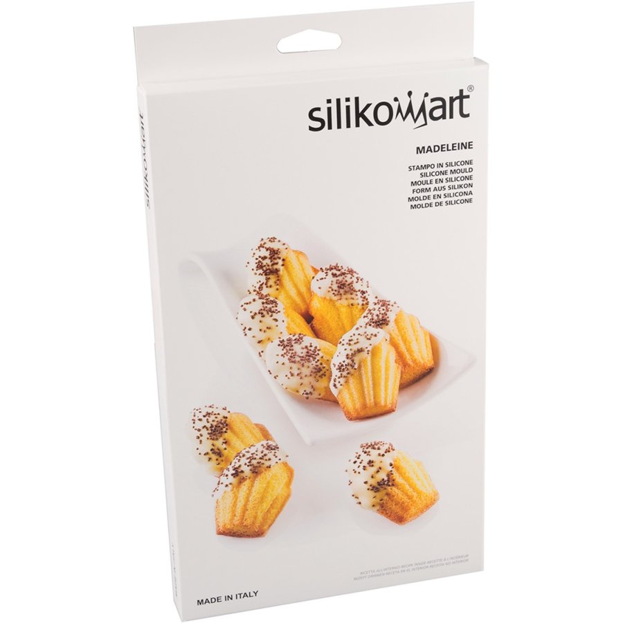 Silikomart Classic Madeleine-form 6,8x4,5 cm, Rd