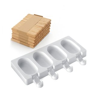 Silikomart EasyCream Mini-Eisform m. Eisstiele, Braun