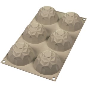 Silikomart 3D Mini Gemma-Form 6,8 cm, Grau