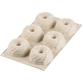 Silikomart 3D Mini-Intreccio-Form 7,5 cm, Grau