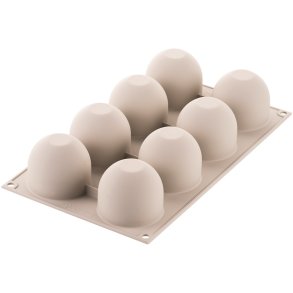 Silikomart 3D Puddingform 8 Stk. 6,2 cm, Grau