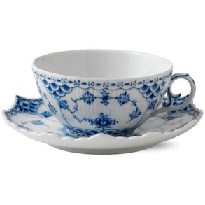 Royal Copenhagen Musselmalet Vollspitze Tasse mit Untertasse 22 cl