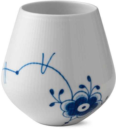 Royal Copenhagen Vase Mellem 15cm, Bl Mega Riflet