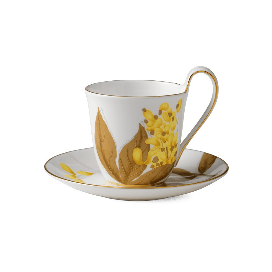 Royal Copenhagen Flora Højhankskop m. Underkop 27 cl, Guldregn