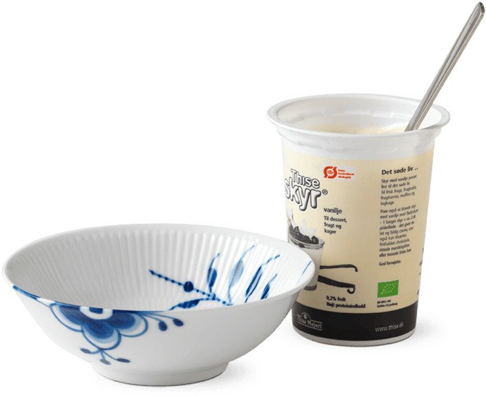 Royal Copenhagen Mega Blau Gerippt Portionsschüssel 35 cl