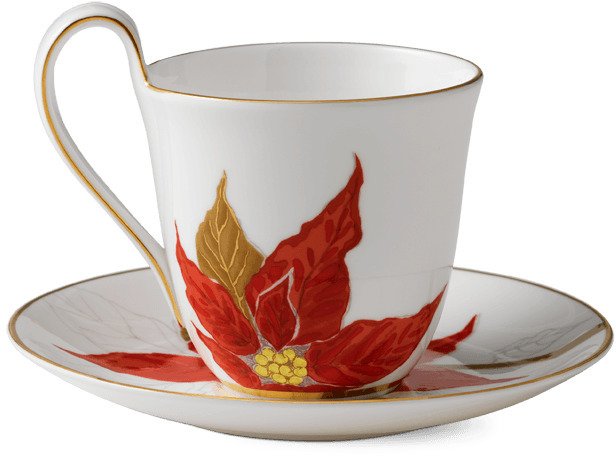Royal Copenhagen Flora Højhankskop m. Underkop 27 cl, Julestjerne