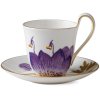 Royal Copenhagen Flora Hochhenkeltasse m. Untertasse 27 cl, Stiefmütterchen