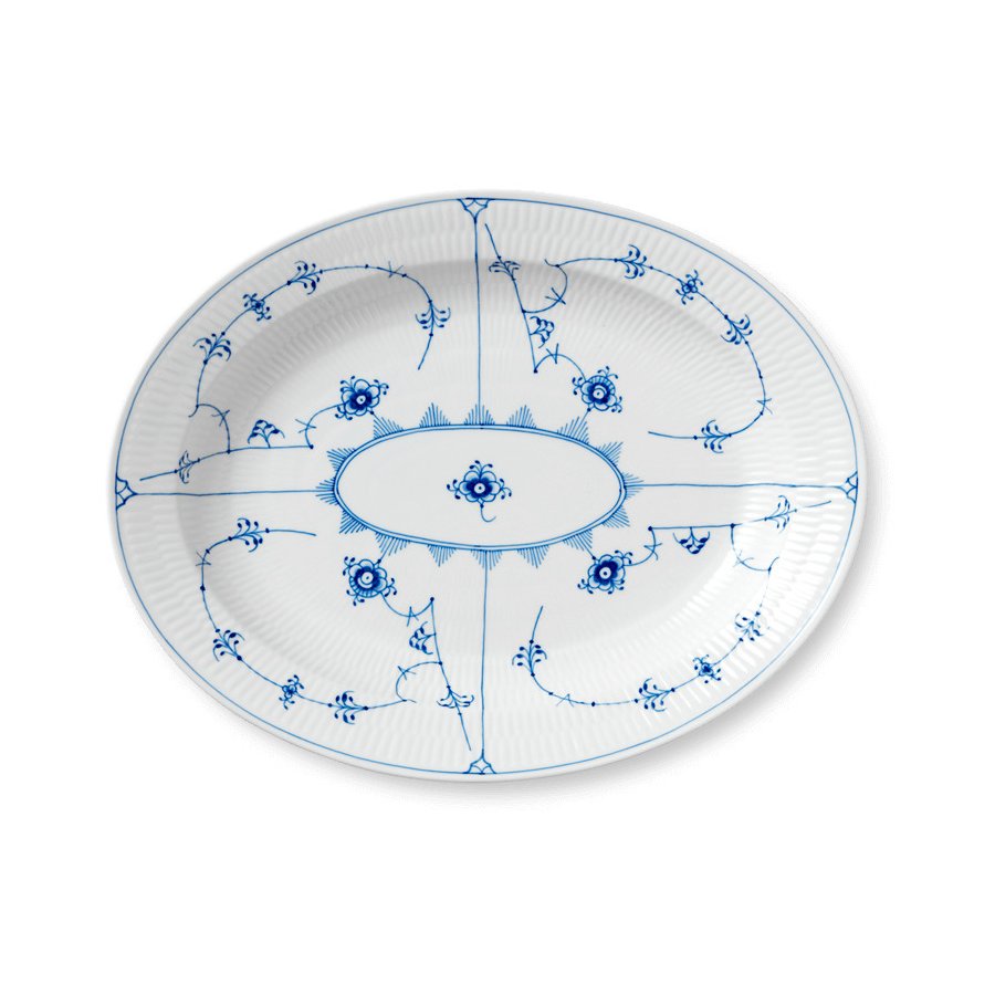 Royal Copenhagen Musselmalet Riflet Fad 36,5 cm
