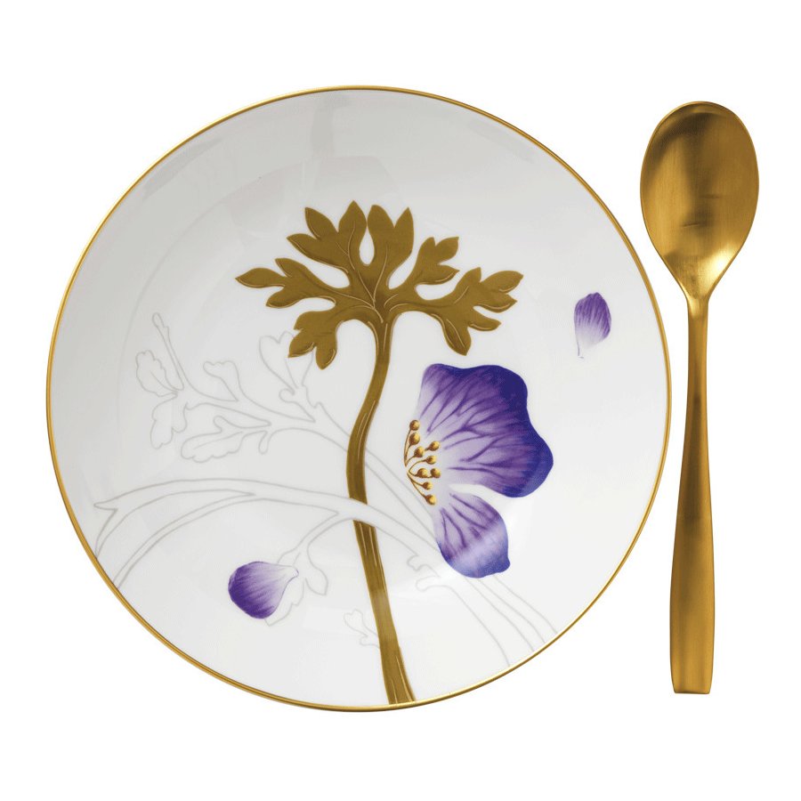Royal Copenhagen Dyb Tallerken 21cm, Flora Stedmoderblomst