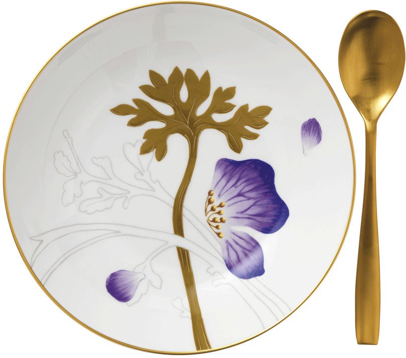 Royal Copenhagen Dyb Tallerken 21cm, Flora Stedmoderblomst