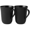 Royal Copenhagen Sort Riflet Krus 33 cl 2 stk
