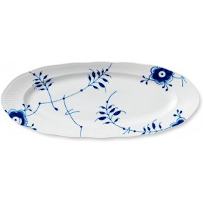 Royal Copenhagen Blå Mega Riflet Fad 60 cm