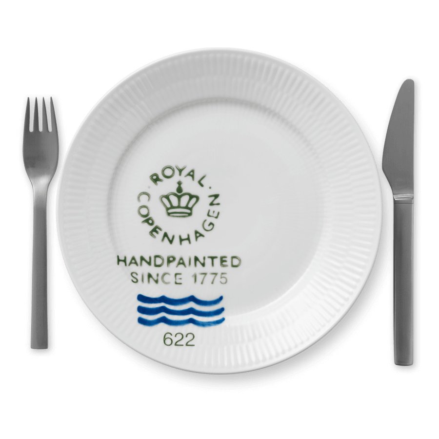 Royal Copenhagen Riflet Signatur Tallerken 22cm