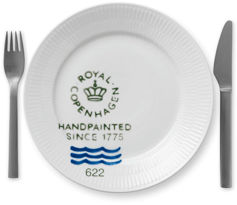 Royal Copenhagen Riflet Signatur Tallerken 22cm