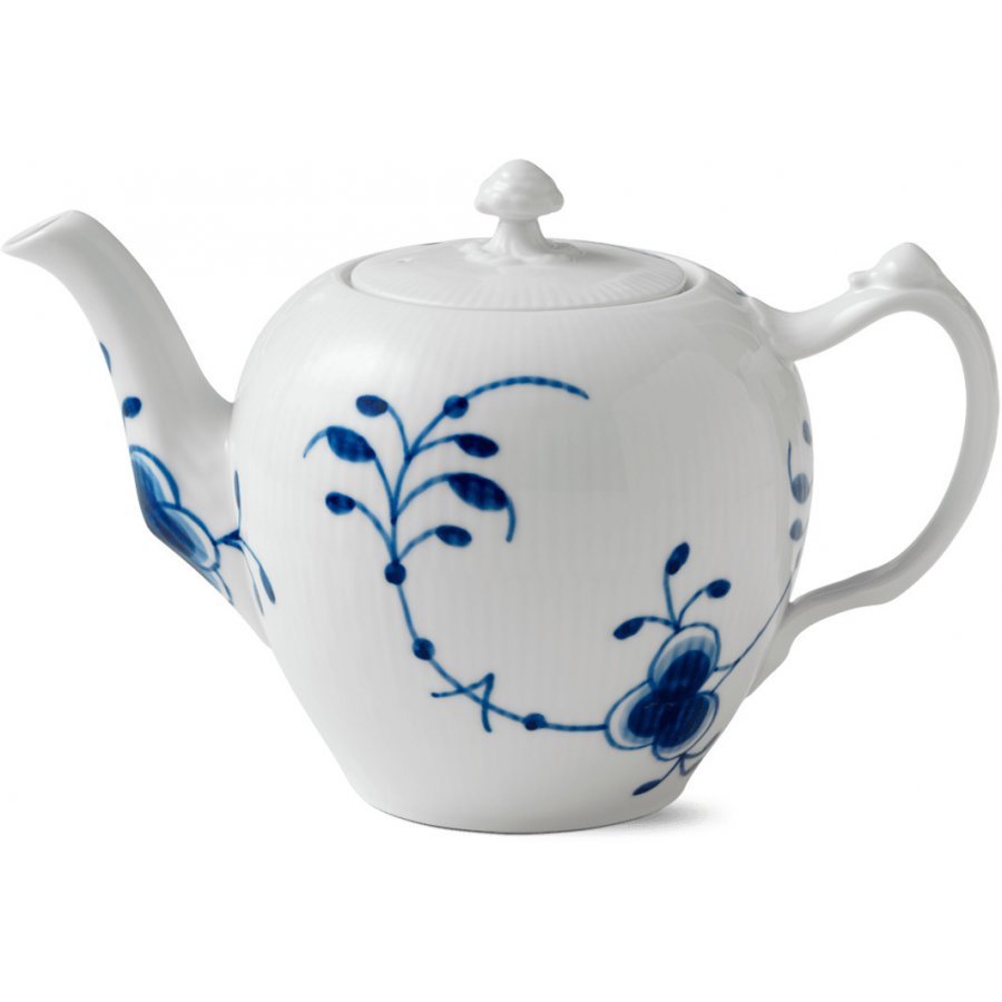 Royal Copenhagen Mega Blau Gerippt Teekanne 1 L