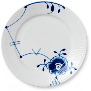 Royal Copenhagen Blå Mega Riflet Tallerken Dekoration 1, 22 cm