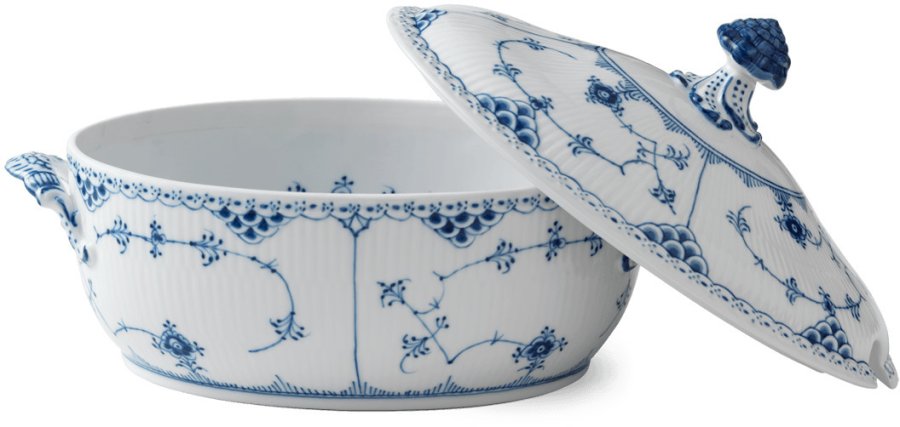 Royal Copenhagen Musselmalet Halvblonde Terrin 2 L
