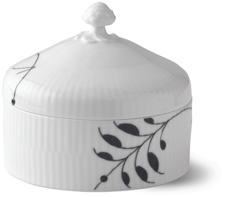 Royal Copenhagen Bonbonniére 54cl, Sort Mega Riflet