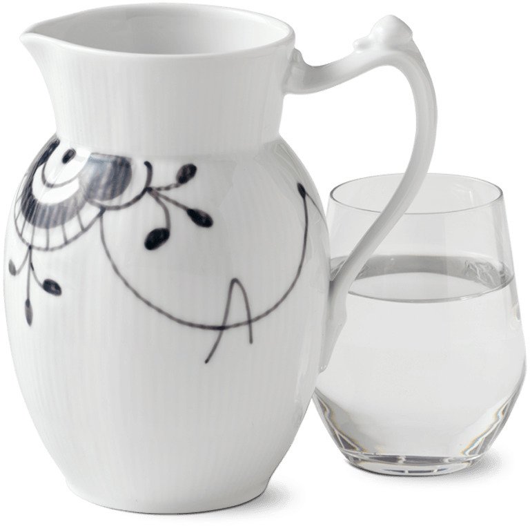 Royal Copenhagen Sort Mega Riflet Kande 0,9L