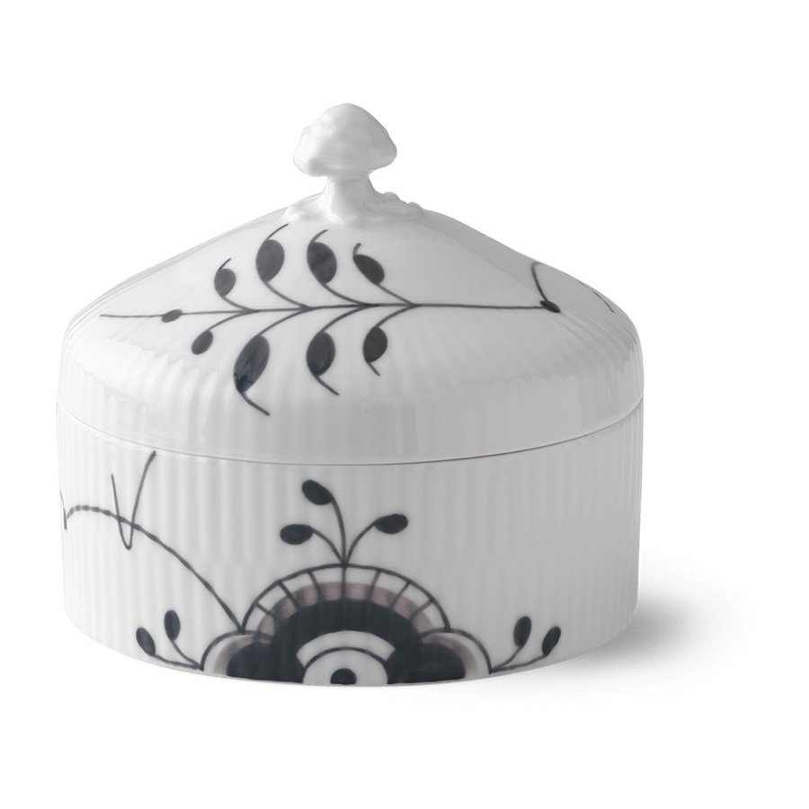 Royal Copenhagen Bonbonniére 54cl, Sort Mega Riflet