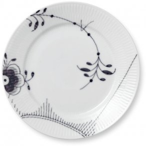 Royal Copenhagen Sort Mega Riflet Tallerken Nr. 2 22 cm