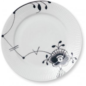 Royal Copenhagen Sort Mega Riflet Tallerken 22 cm