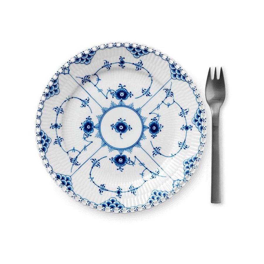 Royal Copenhagen Musselmalet Helblonde Tallerken 19 cm