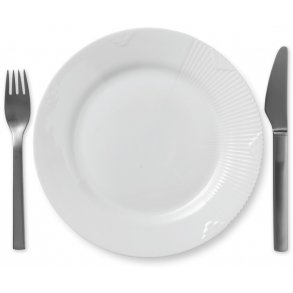 Royal Copenhagen Hvid Elements Tallerken 22 cm