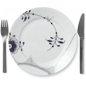 Royal Copenhagen Sort Mega Riflet Tallerken Nr. 2 22 cm