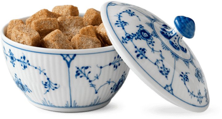 Royal Copenhagen Musselmalet Riflet Sukkerskl m. Lg