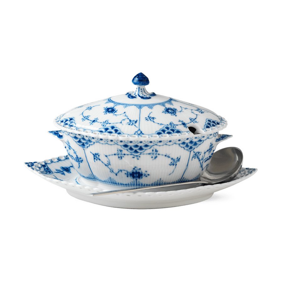 Royal Copenhagen Musselmalet Helblonde Sovseskl m. Lg 40 cl