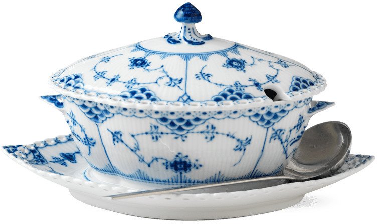 Royal Copenhagen Musselmalet Helblonde Sovseskl m. Lg 40 cl