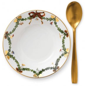 Royal Copenhagen Stjerne Riflet Jul Dyb Tallerken 17 cm