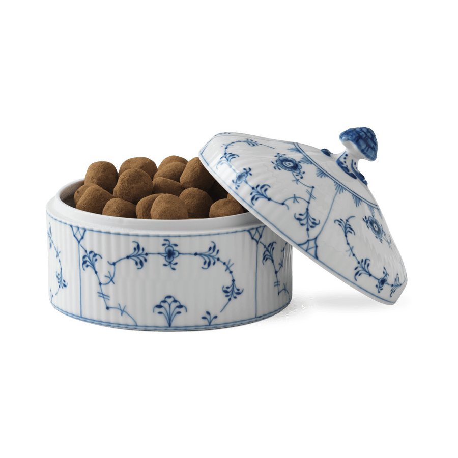 Royal Copenhagen Musselmalet Riflet Bonbonniére 54 cl