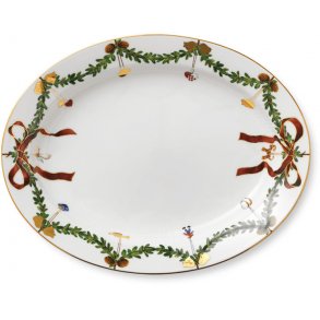 Royal Copenhagen Stjerne Riflet Jul Fad 37 cm